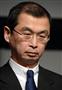 会見に臨むタカタの高田重久会長兼社長＝２５日午後、東京都港区（川口良介撮影）