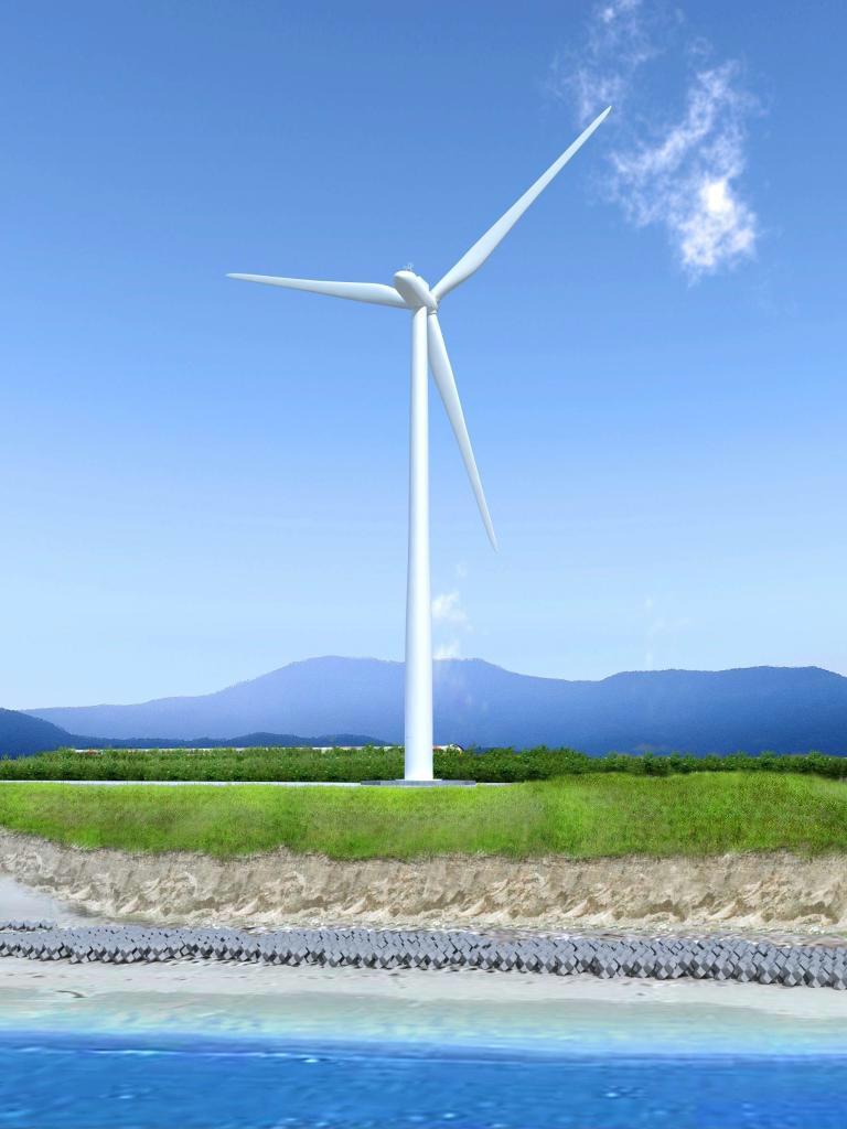風力発電設備の完成イメージ