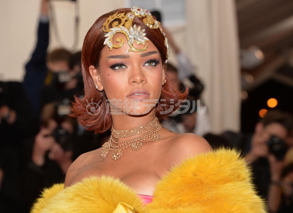 バルバドス出身の歌手、リアーナさん＝２０１５年５月４日、米ニューヨーク（ＡＰ）