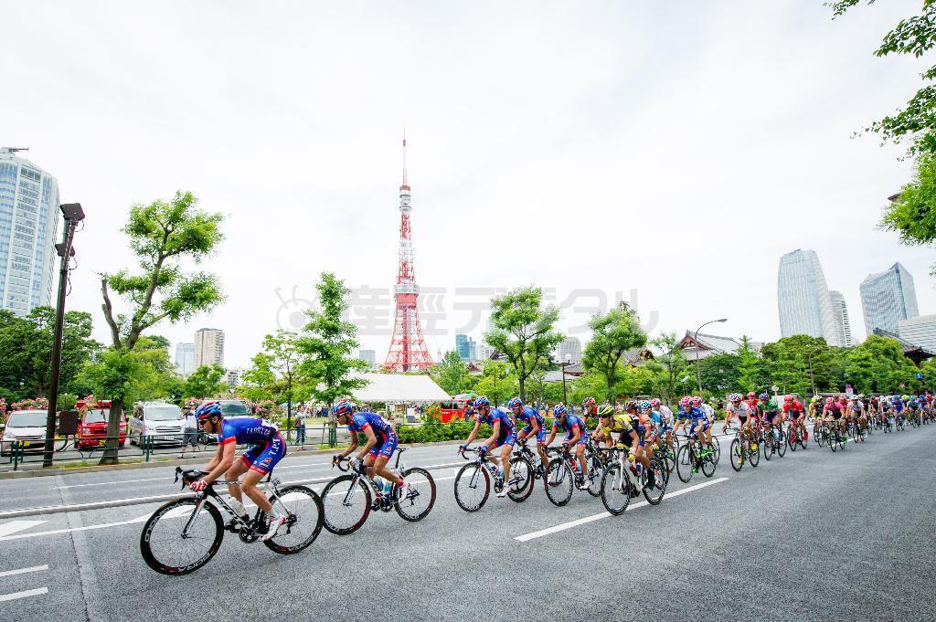 東京ステージでは、日比谷公園前をスタートし、東京タワーの前を通って大井埠頭の周回コースでゴールを迎える＝２０１５年、東京都（田中苑子さん撮影）