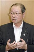 ＪＡ全中の次期会長に内定し、記者団の質問に答える奥野長衛氏＝２日午後、東京・大手町