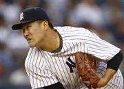 レイズ戦に先発し、６回を６安打３失点のヤンキース・田中将大（まさひろ）＝２０１５年７月３日、米ニューヨーク（共同）