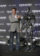 米俳優、アーノルド・シュワルツェネッガーさん＝２０１５年７月２日、韓国・首都ソウル（ＡＰ）