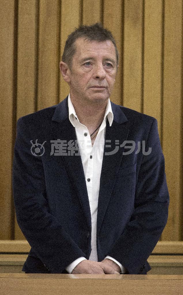 豪ハードロックバンド「ＡＣ／ＤＣ」のドラマー、フィル・ラッド被告＝２０１５年７月８日、ニュージーランド・タウランガ（ＡＰ）
