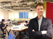 マミーケアのジャスティン・クルーンＣＥＯ。「日本発のビジネスを世界に広めたい」と意気込む＝東京都渋谷区