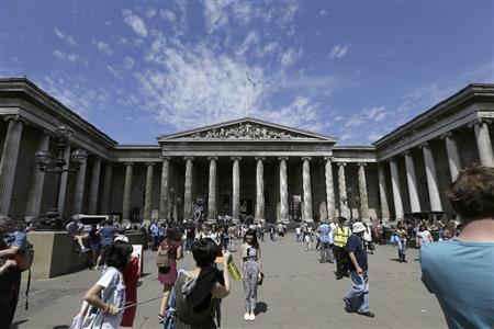 ロンドン観光で外すことができない大英博物館は、ブルームズベリーの“へそ”的存在だ＝２０１５年６月２６日、英国・首都ロンドン（ＡＰ）