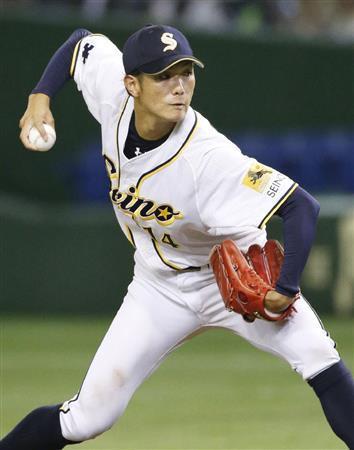 ＪＦＥ西日本戦で１失点の完投勝利をあげた西濃運輸の佐伯尚治（しょうじ）＝２０１５年７月１８日、東京都文京区・東京ドーム（共同）