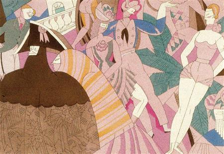 エリック・サティ（作曲）、シャルル・マルタン（挿絵、写真）『スポーツと気晴らし』より《カーニヴァル》１９１４－２３年（紙、ポショワール＿フランス現代出版史資料館、提供写真）。Ｆｏｎｄｓ＿ＥｒｉｋＳａｔｉｅ－Ａｒｃｈｉｖｅｓ＿ｄｅ＿Ｆｒａｎｃｅ／Ａｒｃｈｉｖｅｓ＿ＩＭＥＣ