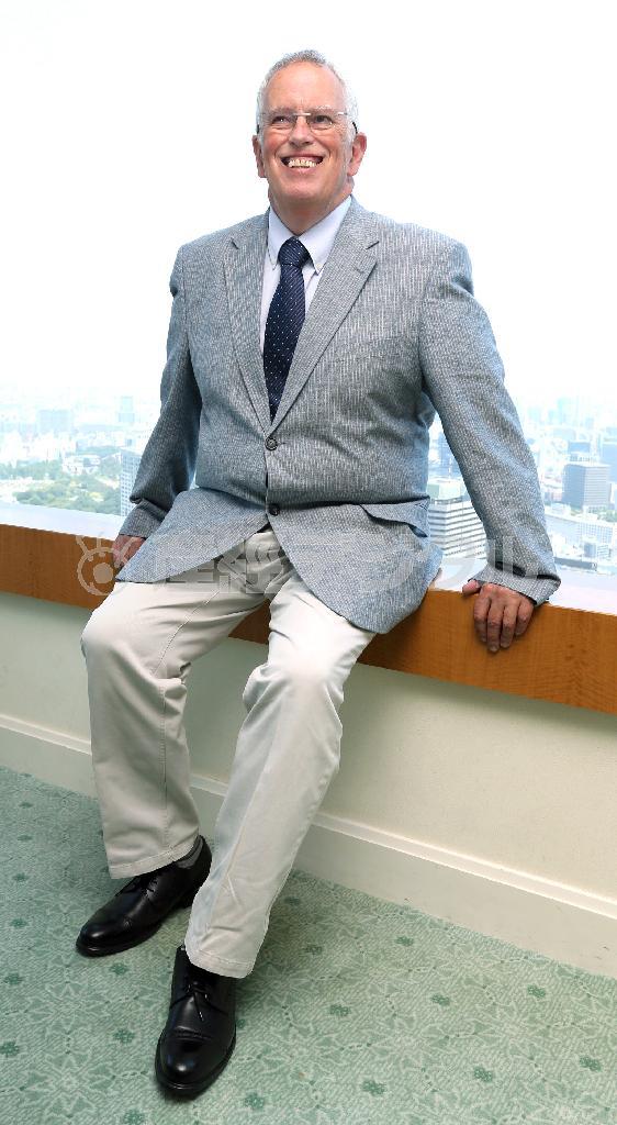 「事件は人間の想像を超えたもので、遺体の誘拐を知った私は絶句しました」と振り返るユージーン・チャプリンさん＝２０１５年５月２６日、東京都港区（野村成次撮影）