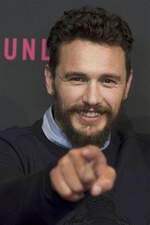 米俳優・作家、ジェームズ・フランコさん＝２０１５年４月２８日、米ニューヨーク（ＡＰ）