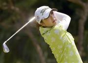 通算１４アンダーで２位になった菊地絵理香＝２０１５年７月２６日、静岡県伊豆の国市の伊豆大仁ＣＣ（共同）