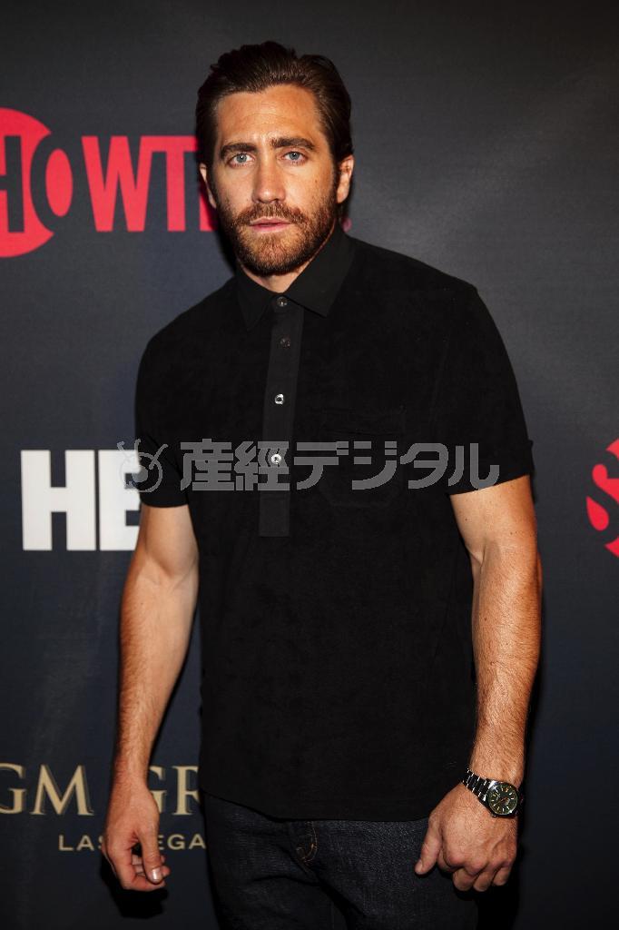 米俳優、ジェイク・ジレンホールさん＝２０１５年４月３０日、米ネバダ州ラスベガス（ＡＰ）