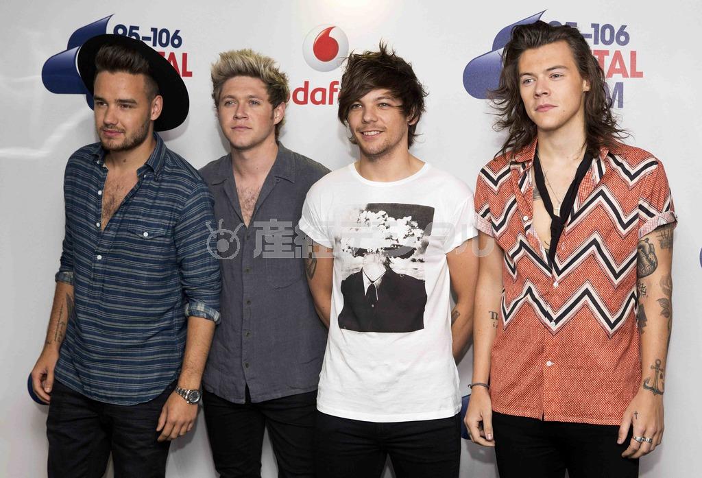 英ボーイズグループ「ワン・ダイレクション（１Ｄ）」＝２０１５年６月６日、英国・首都ロンドン（ロイター）