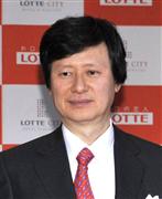 重光宏之ロッテ副会長＝２０１０年４月５日、東京都墨田区錦糸町、撮影者；栗橋隆悦