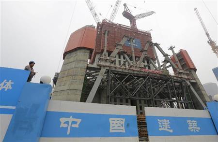 首都北京市内の建設現場。中国経済の減速感が増している＝２０１５年７月７日、中国（ロイター）