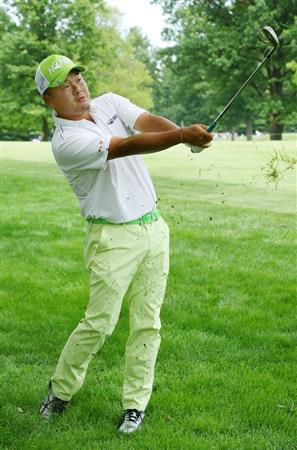 ６位で好発進した小田孔明（こうめい）＝２０１５年８月６日、米オハイオ州アクロンのファイアストーンＣＣ（共同）