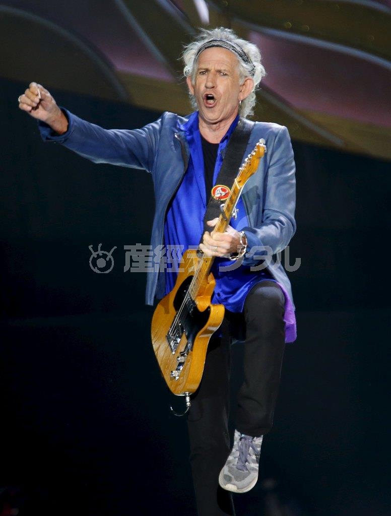 英ロックバンド「ローリング・ストーンズ」のギタリスト、キース・リチャーズさん＝２０１５年５月２５日、米カリフォルニア州サンディエゴ（ロイター）