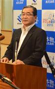 川内原発の再稼働を受けてコメントを発表する鹿児島県の伊藤祐一郎知事。年内に懸案となっている避難訓練の実施も表明した＝鹿児島市の鹿児島県庁（谷田智恒撮影）