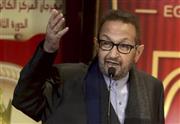 エジプトの著名俳優、ヌール・シェリーフ氏＝２０１４年３月７日、エジプト・首都カイロ（ＡＰ）