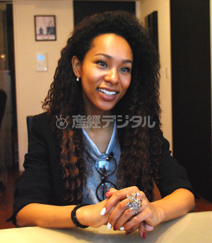 モデルとして活躍するマリーさん＝２０１５年７月３日、東京都渋谷区（金谷かおり撮影）