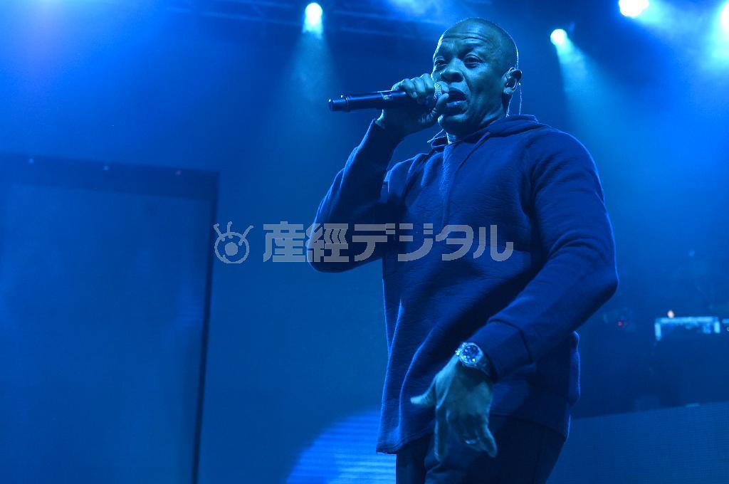 米歌手、ドクター・ドレーさん＝２０１５年２月１２日、米ニューヨーク（ＡＰ）