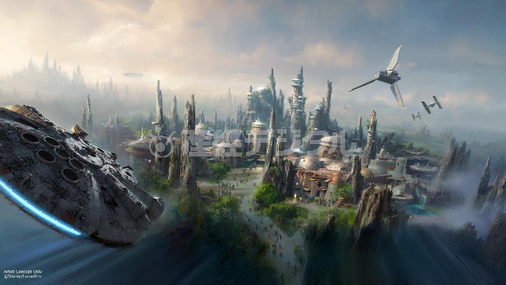 米娯楽大手ウォルト・ディズニーが提供した、人気映画「スター・ウォーズ」の新エリアのイメージ図（ＡＰ）