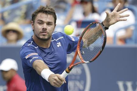 男子テニスのスタン・バブリンカ選手＝２０１５年８月１９日、米オハイオ州メーソン（ＡＰ）