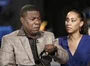 米コメディー俳優、トレイシー・モーガンさん（左）とモデルのミーガン・ウォロバーさん＝２０１５年５月３１日、米ニューヨーク（ＡＰ）