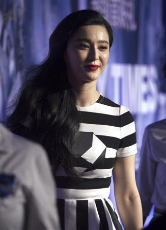 中国の人気女優、范冰冰（ファン・ビンビン）さん＝２０１５年７月８日、中国・首都北京市（ＡＰ）