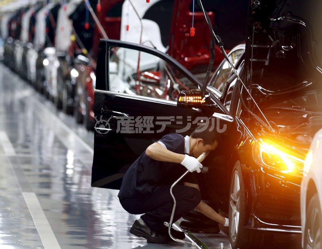中国の実体経済の回復の兆しは見えず、「チャイナリスク」はくすぶり続けている＝２０１５年９月１日、中国・首都北京市の自動車工場（ロイター）