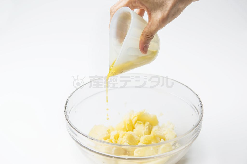 ポテトサラダは酸味の利いたドレッシングで味わいを引き立てて（松下二郎さん撮影）