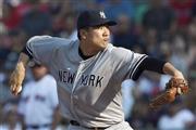 １１勝目を挙げたヤンキース・田中将大（まさひろ）＝２０１５年９月２日、米マサチューセッツ州ボストン（共同）
