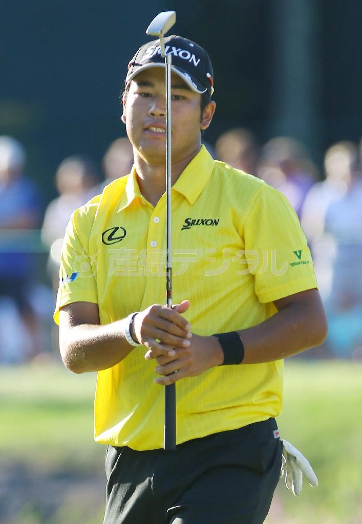 第３ラウンド、通算８アンダーで６位につけた松山英樹＝２０１５年９月６日、米マサチューセッツ州ボストンのＴＰＣボストン（共同）