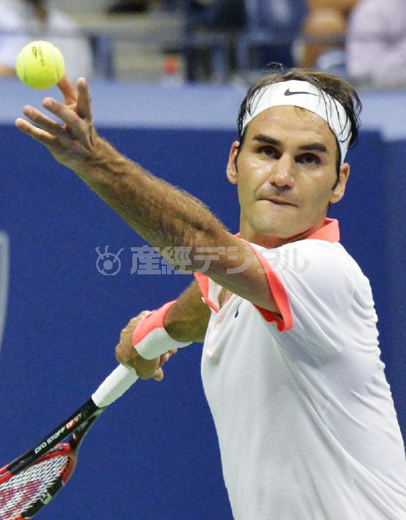 男子シングルスで準決勝に進出したロジャー・フェデラー＝２０１５年９月９日、米ニューヨーク（共同）