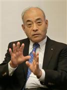 インタビューに応じる大成建設の村田誉之社長（大島直之撮影）