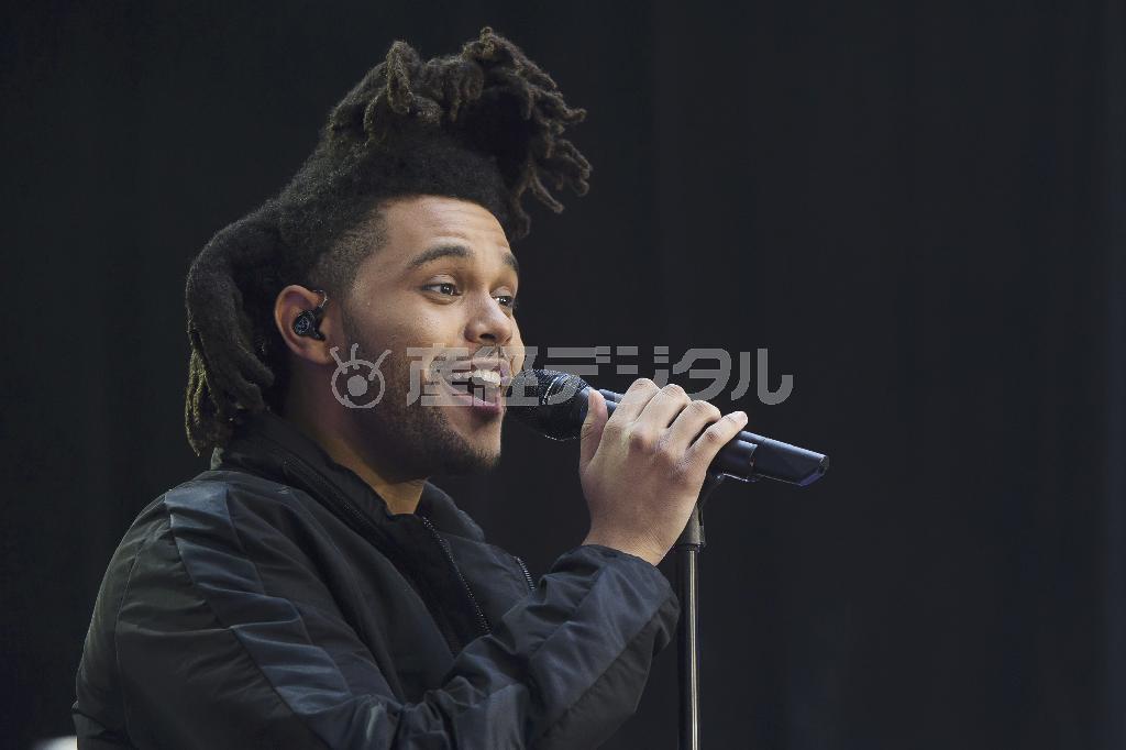 カナダのＲ＆Ｂ歌手、ザ・ウイークエンドさん＝２０１５年５月７日、米ニューヨーク（ＡＰ）