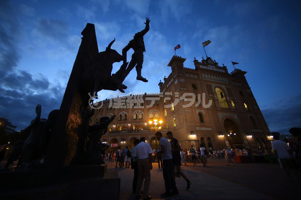 スペイン闘牛界の殿堂とも言うべき首都マドリードのラス・ベンタス闘牛場。闘牛は毎年３月から１０月まで、日曜日と祝日に行われる＝２０１５年８月１５日（ＡＰ）