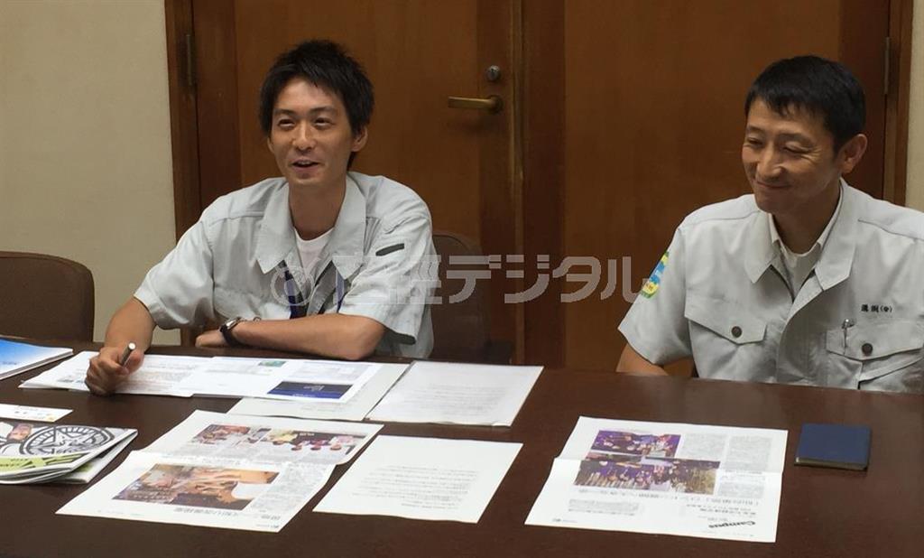 「お客さまの未来のニーズと競争したい」と語るニッポン高度紙工業の担当者＝２０１５（平成２７）年、高知県高知市（慶応大学、池田勇輝撮影）