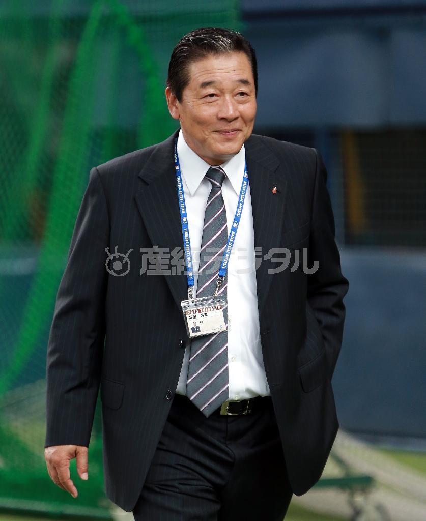 楽天の監督就任が決定的になった梨田昌孝氏＝２０１５年９年１６日、大阪市西区の京セラドーム大阪（中川春佳撮影）