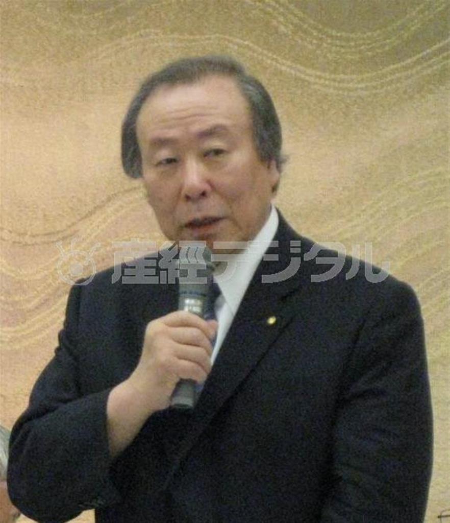 政治団体「日本歯科医師連盟」の前会長で業界団体「日本歯科医師会」会長の高木幹正（みきまさ）容疑者＝２０１５年６月２６日（市岡豊大撮影）