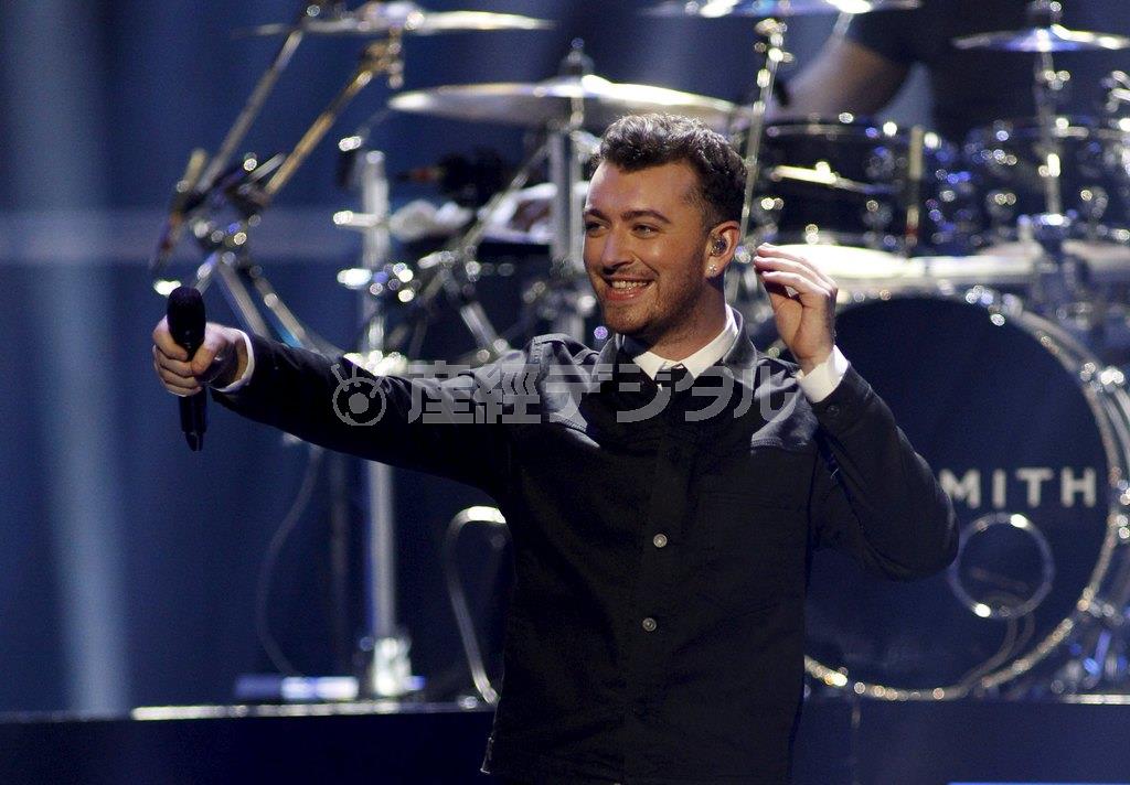 英シンガーソングライター、サム・スミスさん＝２０１５年９月１９日、米ネバダ州ラスベガス（ロイター）