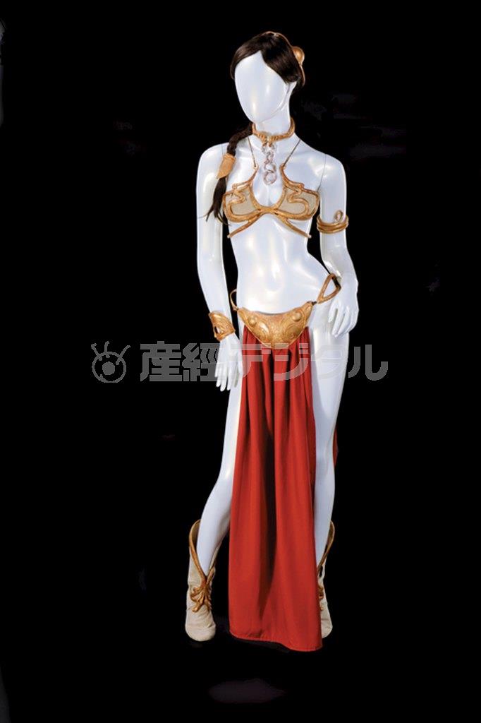 レイア姫を演じた米女優、キャリー・フィッシャーさんが着たビキニ衣装＝２０１５年９月１６日、米カリフォルニア州ロサンゼルス（ロイター）