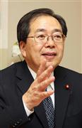 インタビューに応える斉藤鉄夫・公明党税調会長＝７日午後、衆院議員会館
