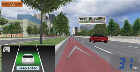 昨年実施した「第１３回 ３Ｄ・ＶＲシミュレーションコンテスト・オン・クラウド」でグランプリを受賞したトヨタ自動車の「協調型ＩＴＳドライビングシミュレータ」