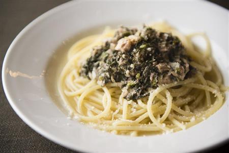 高菜とパスタソース（松下二郎さん撮影）