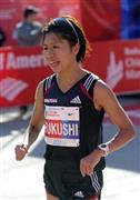 女子で４位となった福士加代子＝２０１５年１０月１１日、米イリノイ州シカゴ（ゲッティ＝共同）