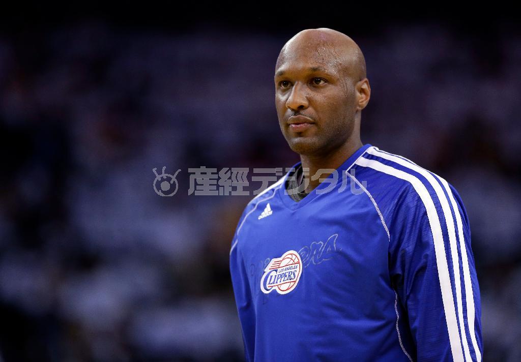 米プロバスケットボール協会（ＮＢＡ）の元スター選手、ラマー・オドムさん＝２０１３年１月２日、米カリフォルニア州オークランド（ＡＰ）