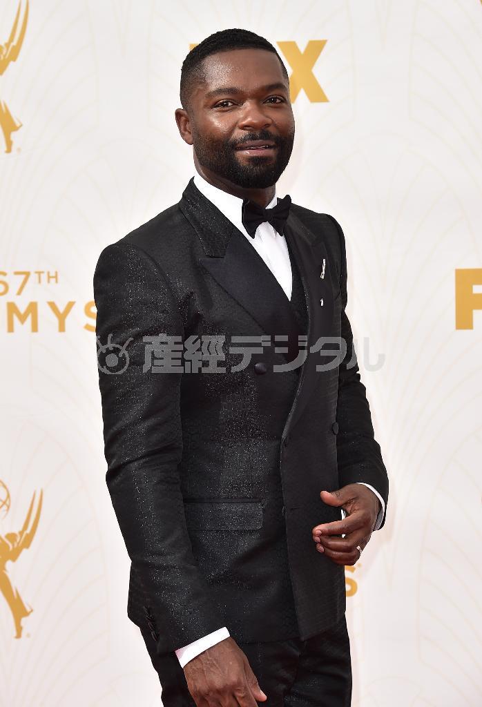 米俳優のデービッド・オイェロウォさん＝２０１５年９月２０日、米カリフォルニア州ロサンゼルス（ＡＰ）