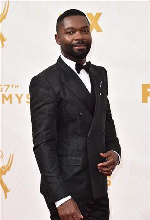 米俳優のデービッド・オイェロウォさん＝２０１５年９月２０日、米カリフォルニア州ロサンゼルス（ＡＰ）