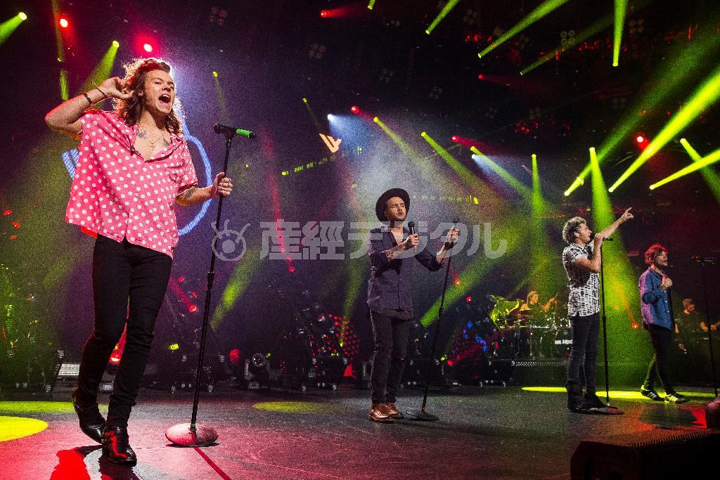 英ボーイズグループ「ワン・ダイレクション（１Ｄ）」＝２０１５年９月２２日、英国・首都ロンドン（ＡＰ）